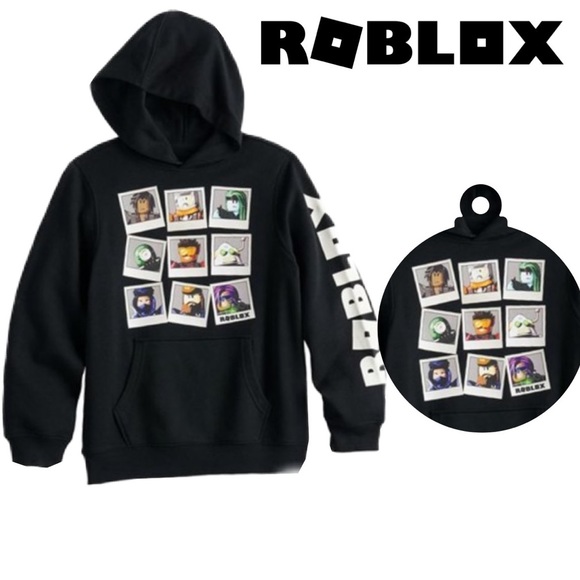 Licensed ROBLOX Graphic Action Figure Pull Over Long Sleeve Hoodie Sweatshirt - Picture 1 of 9